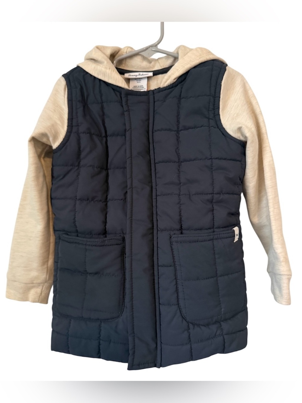 TOMMY BAHAMA Toddler Boys Puffer Zip Up Hoodie 4T Navy